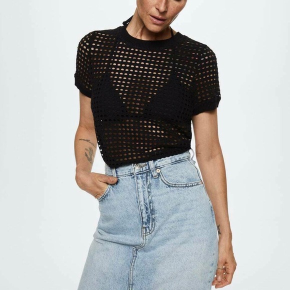 Mango Front slit jeans skirt XXL. 

Sold out 
New without tags
100% cotton - Picture 4 of 14